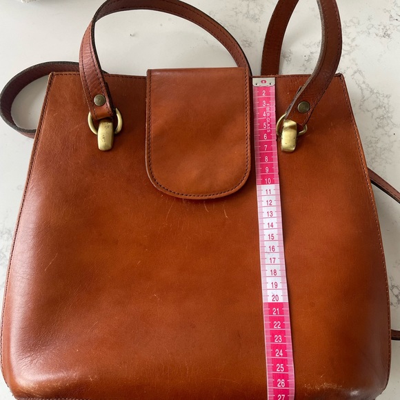 Vintage Brown Leather Bag 1980’s satchel style - Picture 11 of 11